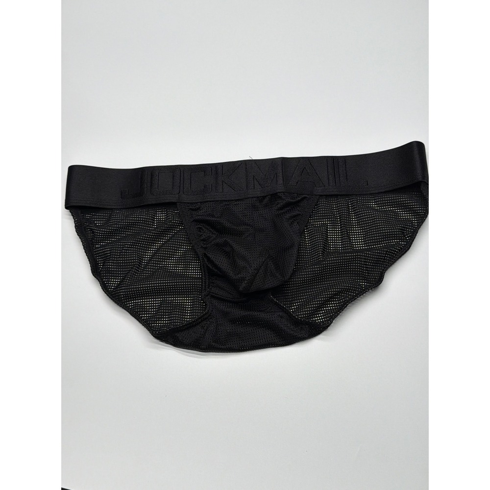 JOCKMAIL Mens Black Mesh Briefs Underwear‎ Low Rise Size L